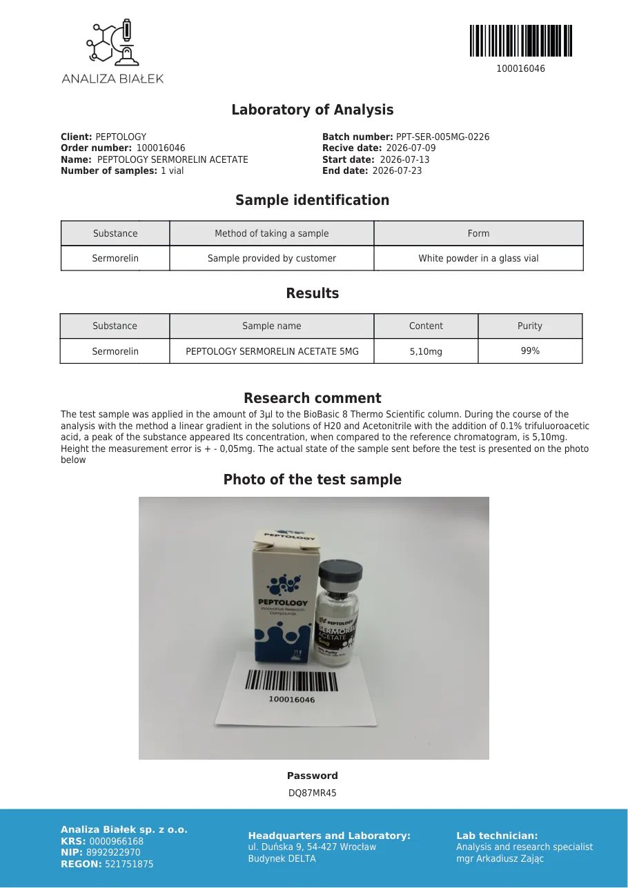 Sermorelin 5 mg – ανάλογο του GHRH (1-29) – εικόνα 3
