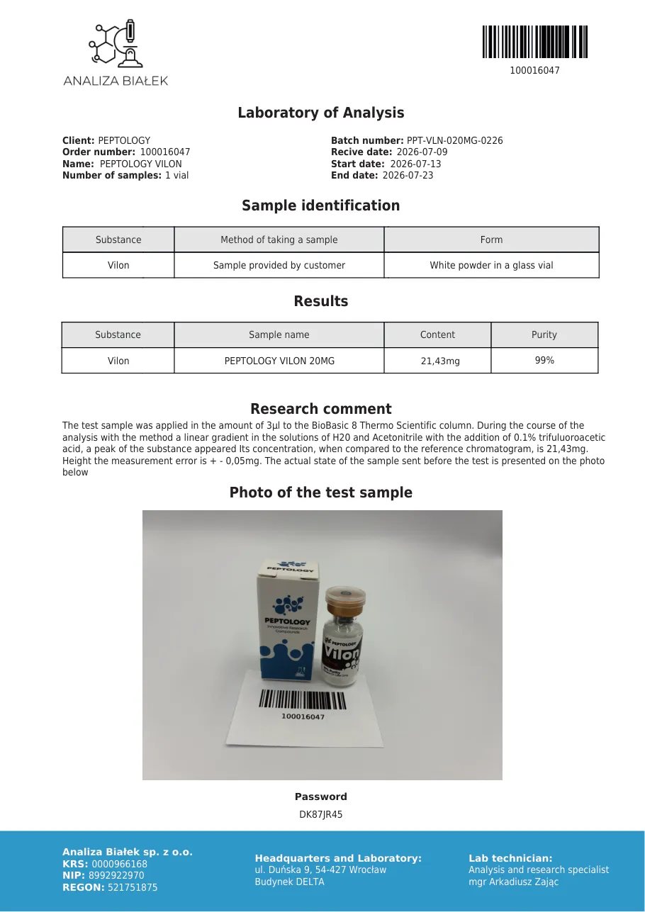 Vilon 20 mg – συνθετικό διπεπτίδιο Lys-Glu – εικόνα 3