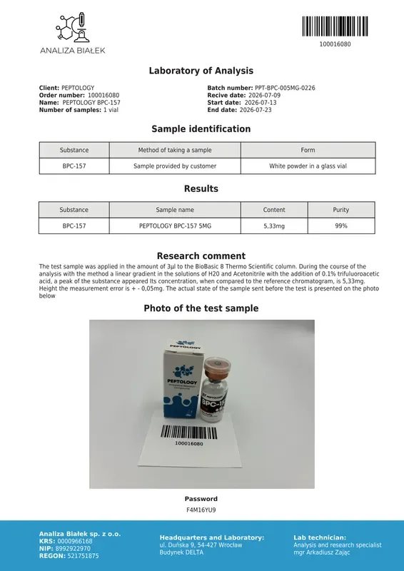 BPC-157 5/10 mg – συνθετικό πενταδεκαπεπτίδιο – εικόνα 2