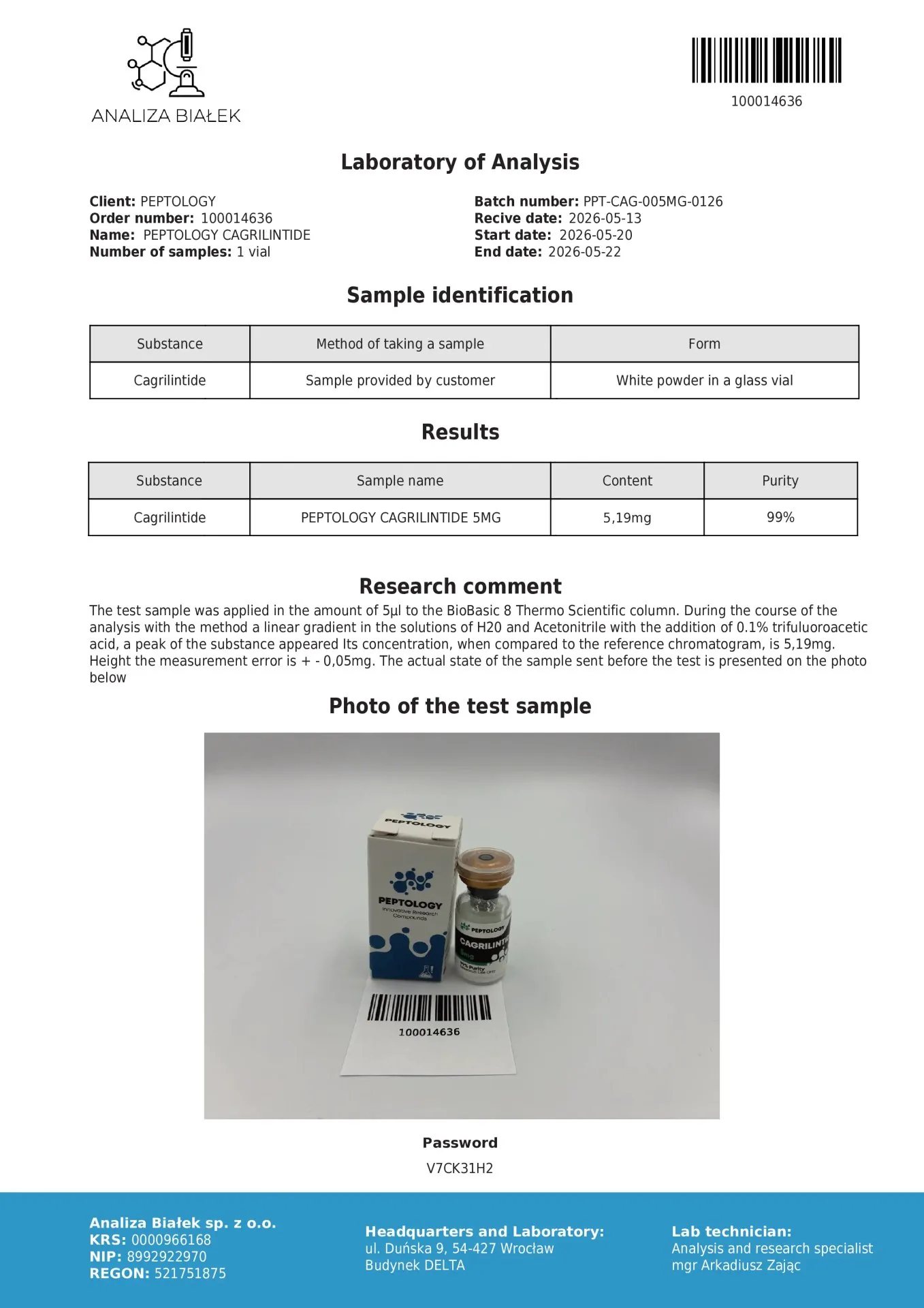 Cagrilintide 5/10 mg – μακράς δράσης ανάλογο της αμυλίνης – εικόνα 2