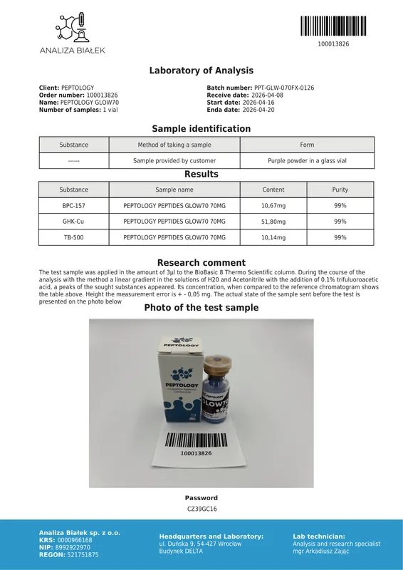 GLOW70 (BPC-157 + GHK-Cu + TB-500) 70 mg – εικόνα 2