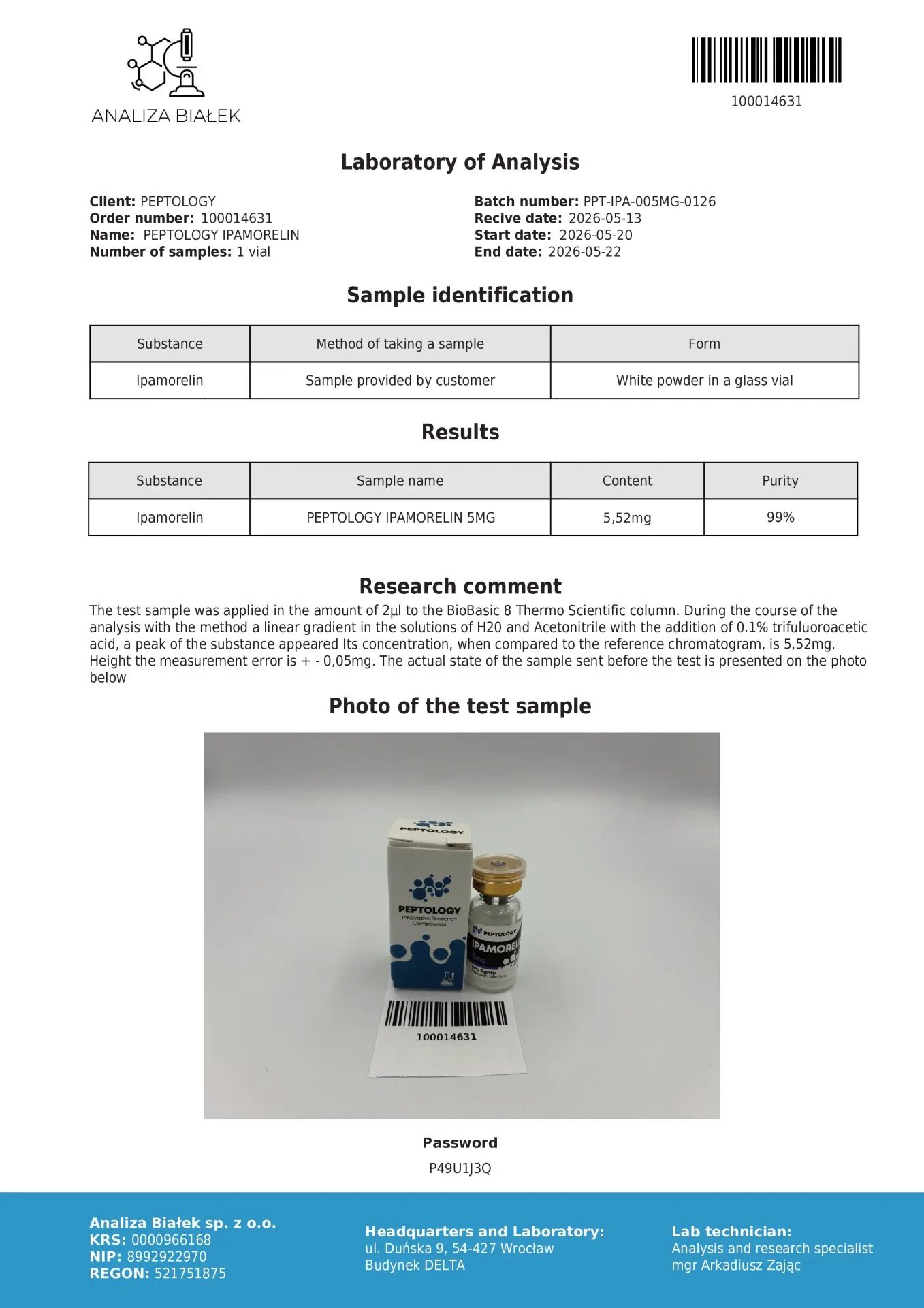 Ipamorelin 5/10 mg πεπτίδιο – εικόνα 2