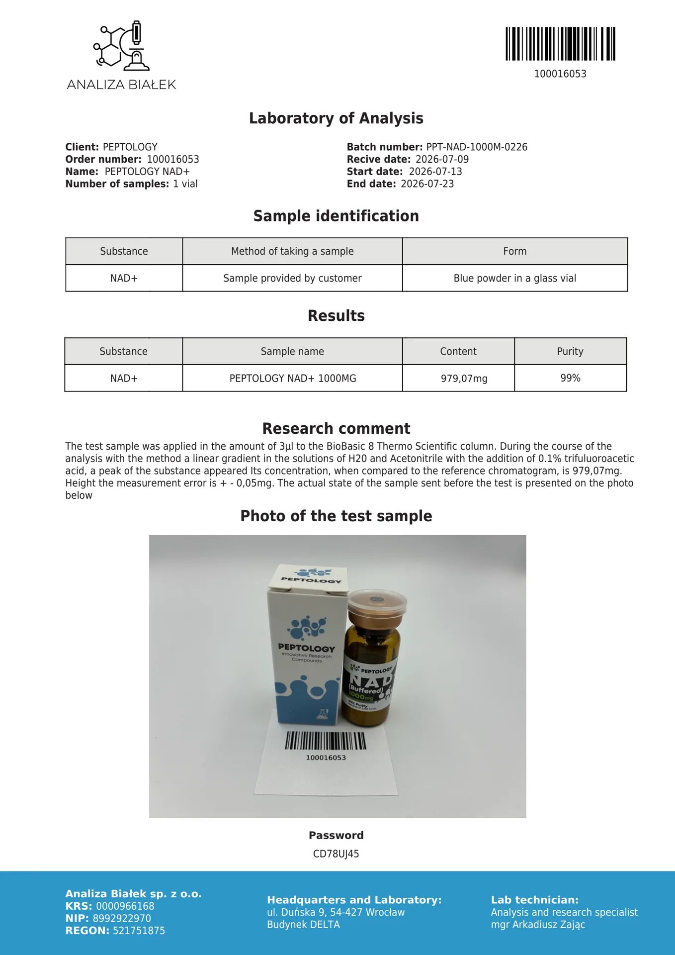 NAD+ 1000 mg – συνένζυμο NAD – εικόνα 2