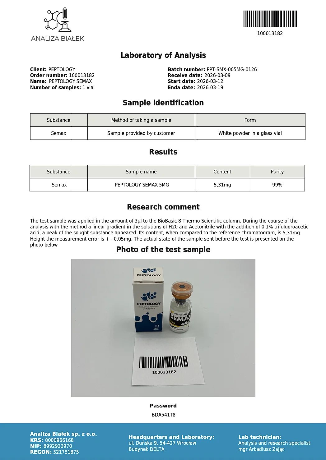 Semax 5/10 mg – συνθετικό ανάλογο του θραύσματος ACTH(4-10) – εικόνα 2