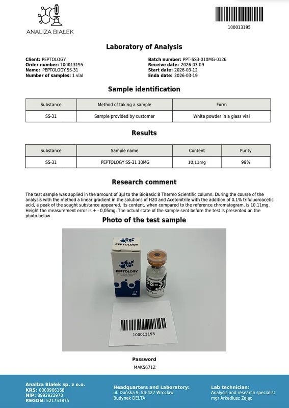 SS-31 10/50 mg – τετραπεπτίδιο – εικόνα 2