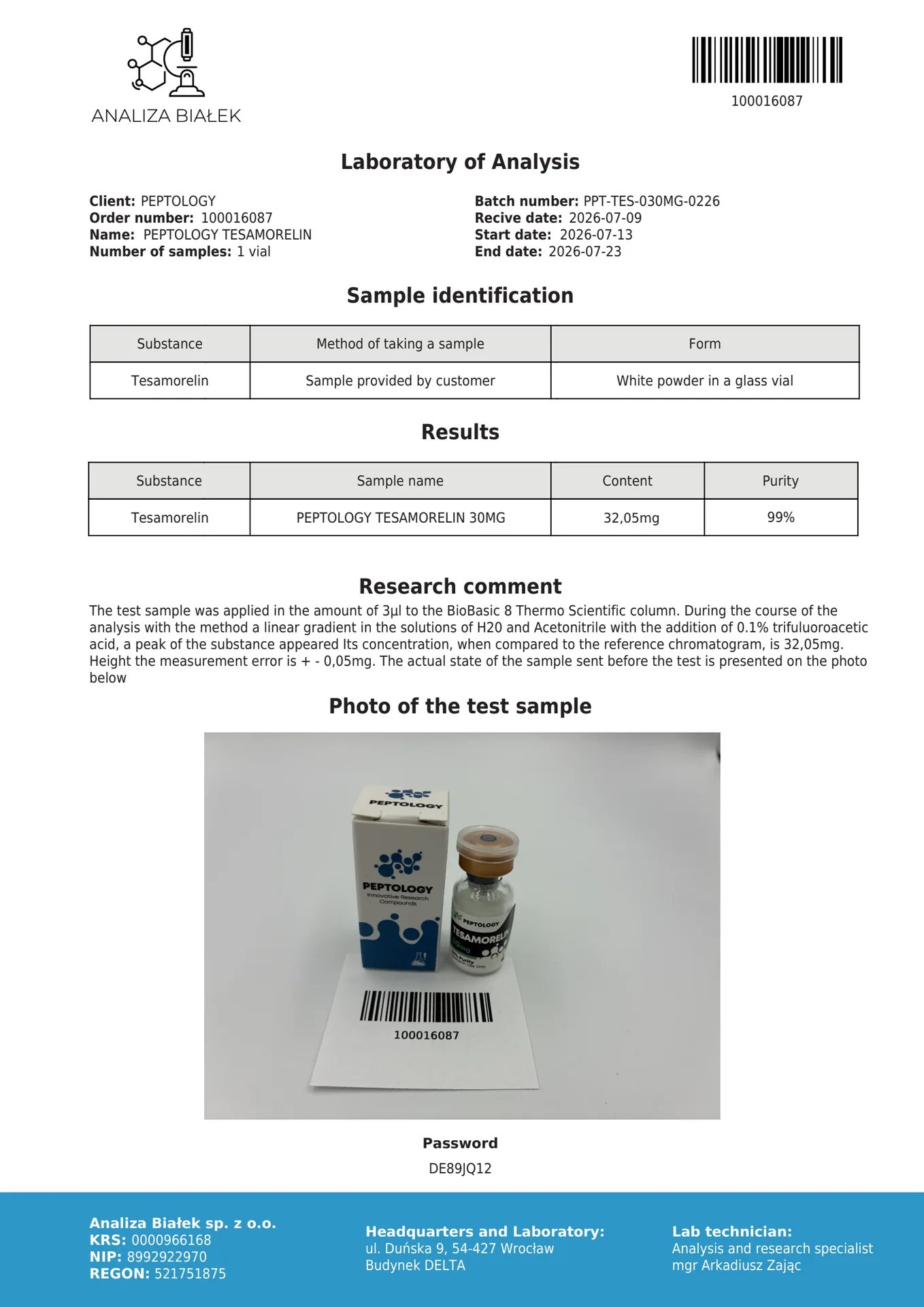 Tesamorelin 10/30 mg – συνθετικό ανάλογο του GHRH – εικόνα 3